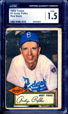 1952 Topps #1 Andy Pafko CGC 1.5 FR