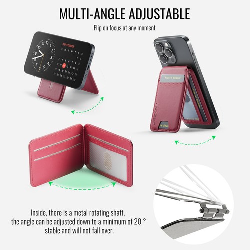 Universal Geldbörse Stick-On Handy RFID Block Kartenhalter Ständer Etui - Bild 54 von 120