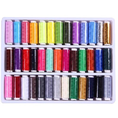 39Pcs Colored Sewing Thread Set Random Colors Polyester Spool Sewing Thread New