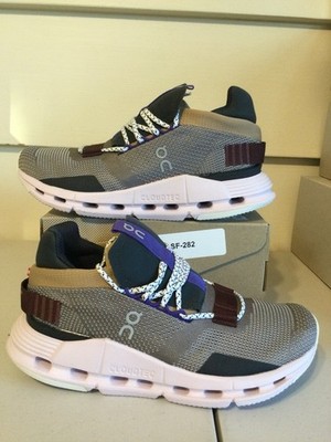 On Cloudnova Zinc Lily Women's Low Top Mesh Sneakers Gray Purple 26-98388