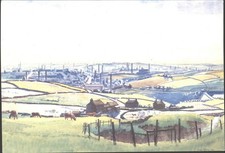 OLDHAM, A LANCASHIRE TOWN By James Purdy, Art - Vintage POSTCARD