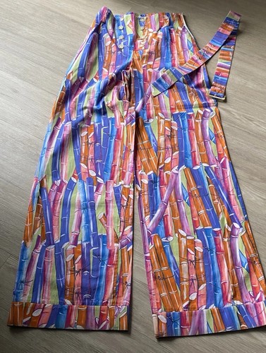 STELLA JEAN Matching Set Trousers And Top Vibrant Print Size 40 Italy 8/10 UK - Picture 7 of 24