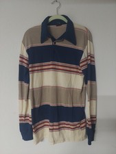 Vintage Casual Club Men's 70s Retro Leisure Longsleeve Pullover Shirt - Large