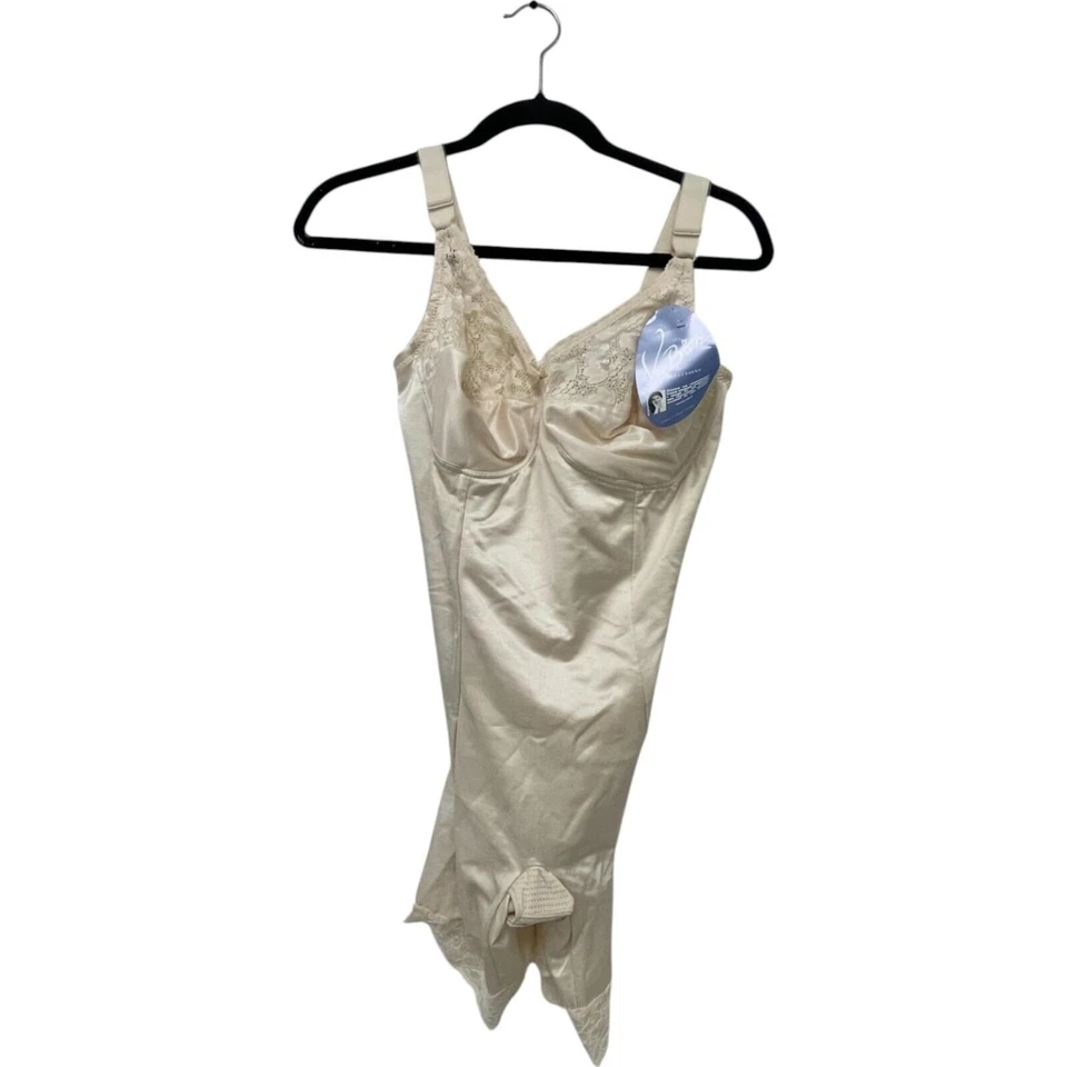 Les Va Bien 1292 Minus Touch 复古紧身衣塑身衣女式 42C 码全新带标签腿 — 第 2/4 张图片