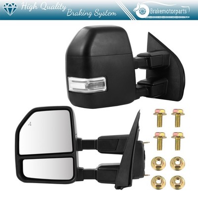 Power Heated Mirrors For 2017-2019Ford F250 Side Lamp+Signal Lamp+Auxiliary Lamp