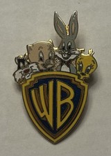 Looney Tunes - Warner Brothers Logo Pin - Bugs Bunny Daffy Duck Tweety Bird