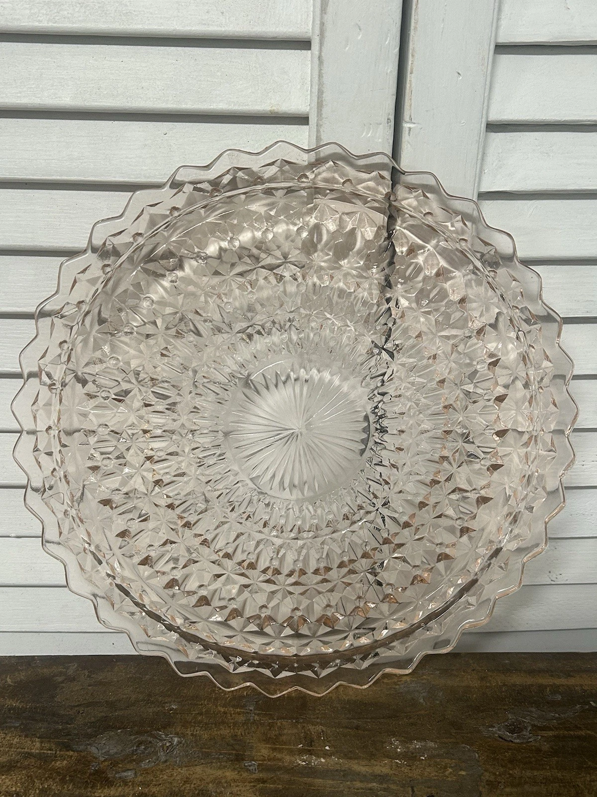 Jeannette Glass Holiday Pink Sandwich Plate 10.5"