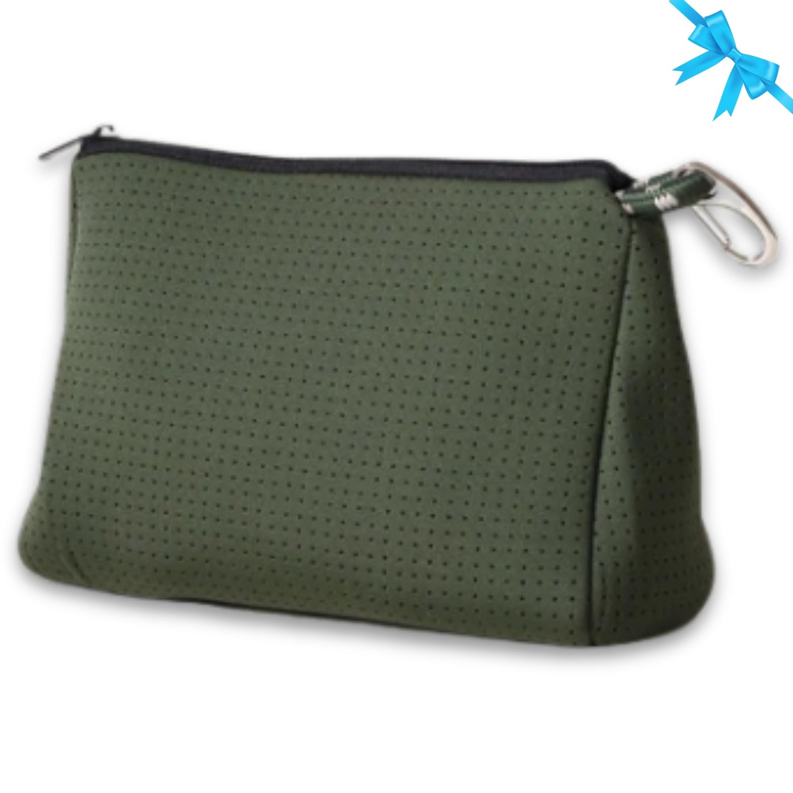 Brand Large Makeup Bag with Zipper - Neoprene Machine Washable Travel Toiletr...