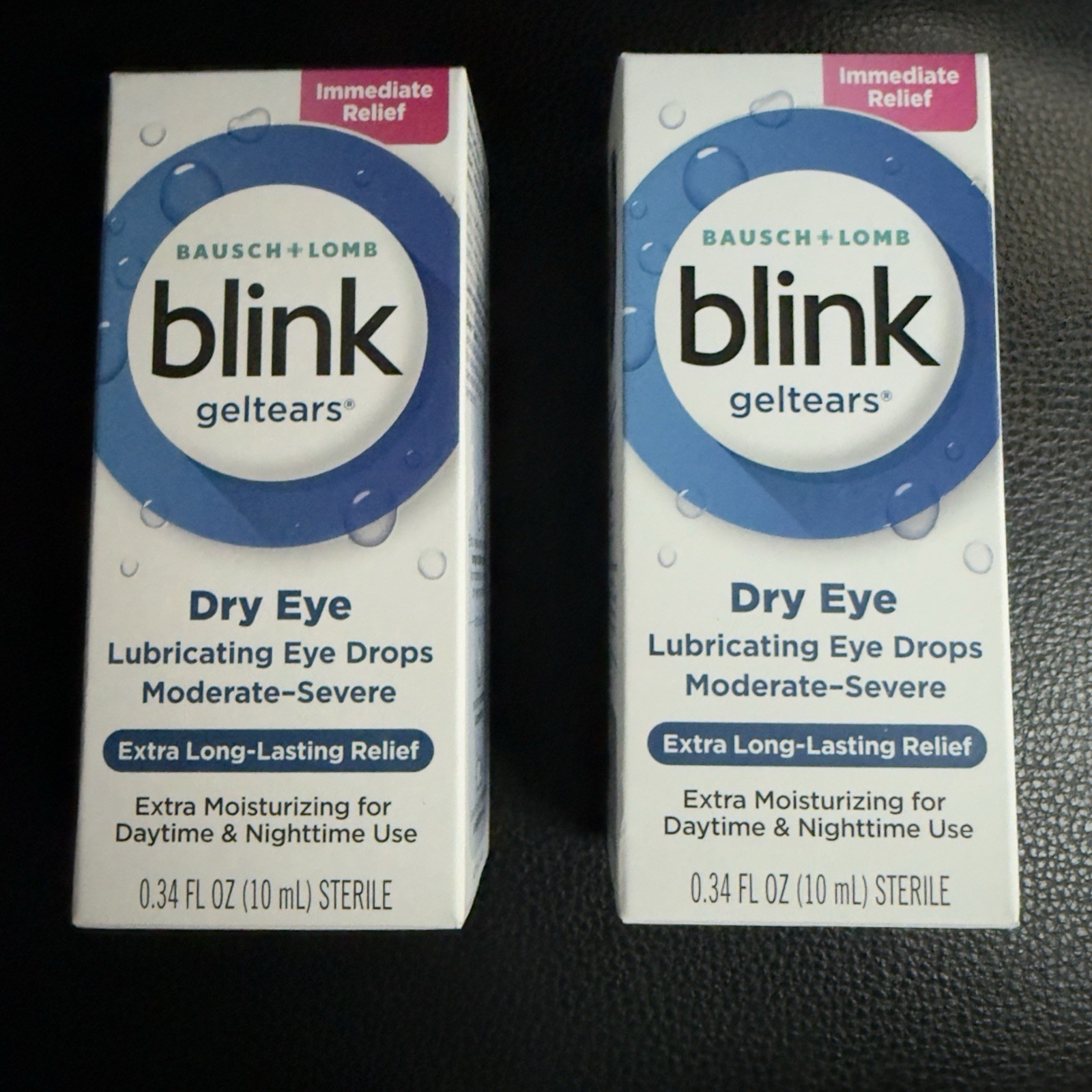 2 Blink Gel Tears Lubricating Eye Drops, Moderate-Severe Dry Eye, 0.34 fl oz