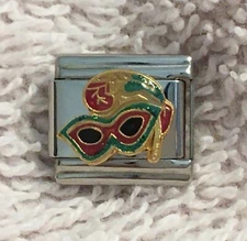 Masquerade Mask 9mm Italian Modular Link Charm for bracelet