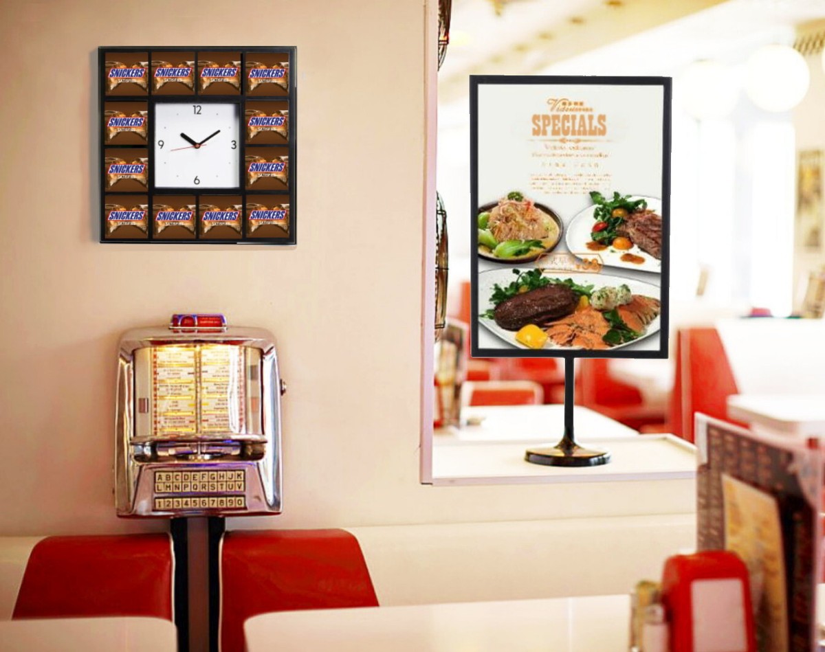 Snickers Satisfies Candy Bar Advertising Promo Clock Big 10.5