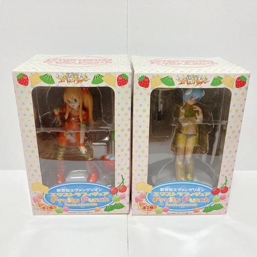 Evangelion Fruits punch Rei & Asuka Figure SEGA Neon Genesis Japan