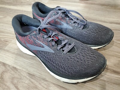 Brooks Mens Ghost 11 Shoes Size Sneaker Black Red