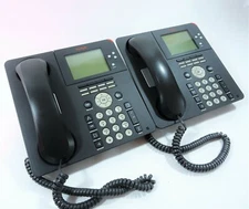 Set of 2 Avaya Business Phone Model 9650 VoIP Digital IP Office Handset w/ Stand