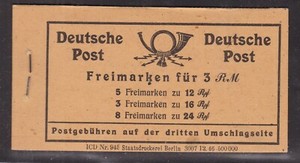 GERMANY ^^^ RARER  Michel MH50  MNH    BOOKLET    @ rum 2610gee100