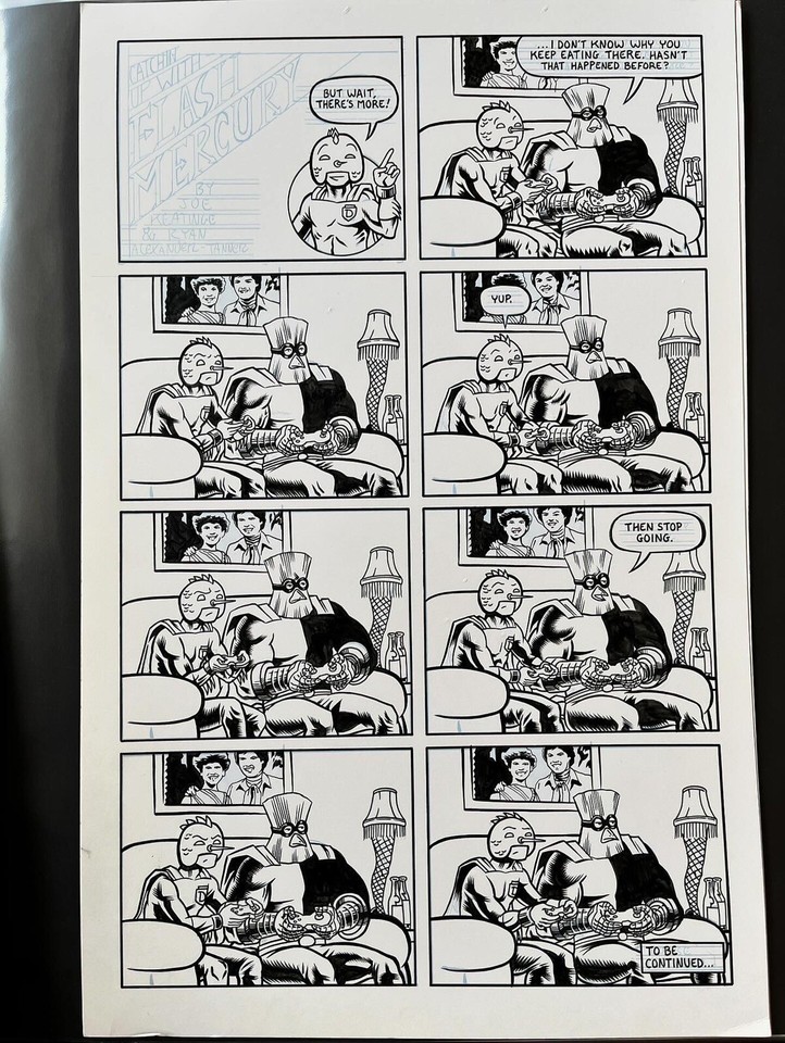 ERIK LARSEN SAVAGE DRAGON ORIGINAL ART # 250 Ryan Alexander-Tanner Flash Mercury Comic Art