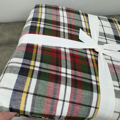Pottery Barn Denver Plaid Yarn Dyed Full Queen Duvet Cover Holidays NWOT - Picture 3 of 6