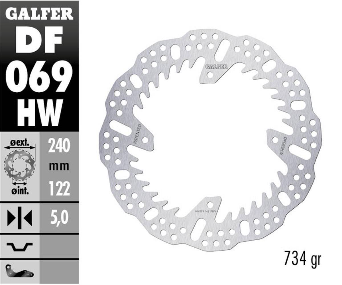 Galfer Rear Brake Disc SHARK FIXED 240X5MM HONDA CRF 250 R 2015 > 2018 - Image 3