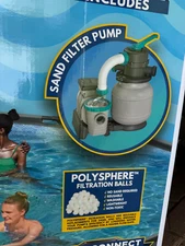 Bestway 1500 Sand Filter Pump 5849USS25 Polysphere Ball Above Ground Pool NEW