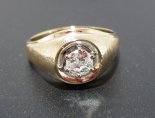 14K YG MEN'S DIAMOND RING 0.45 ct SZ 10.25 11.94 mm wide 5.67grams  G129958-1 