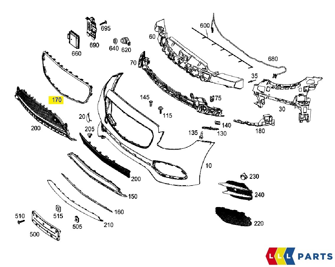 NEW GENUINE MERCEDES-BENZ E-CLASS W213 FRONT CHROME GRILL SURROUND