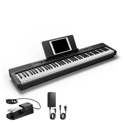   Donner DEP-16 Digital Piano 88 Weighted Key With Suistain Pedal 20W Speaker