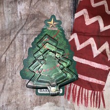 The BakeShop Christmas Tree Cookie Cutter 4 piece Stainless Steel Set