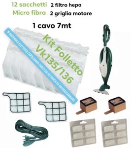 Kit Ricambi Folletto VK135 VK136 - 12 Sacchetti, 12 Profumi, 4 Filtri F24, Non Originali Ma Compatibili - Foto 11