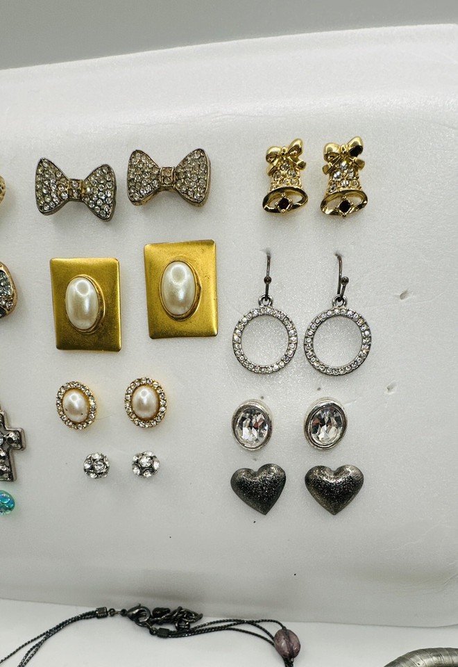 Vintage Jewelry Lot Necklaces Bracelets Earrings eBay