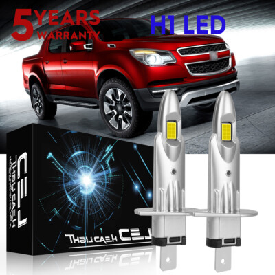 H1 CSP LED Headlight Kit Bulbs High Low Beam 10000K Super White 20000LM Combo 2