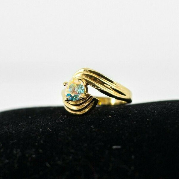 925 Sterling Silver Statement Ring with Iridescen… - image 5