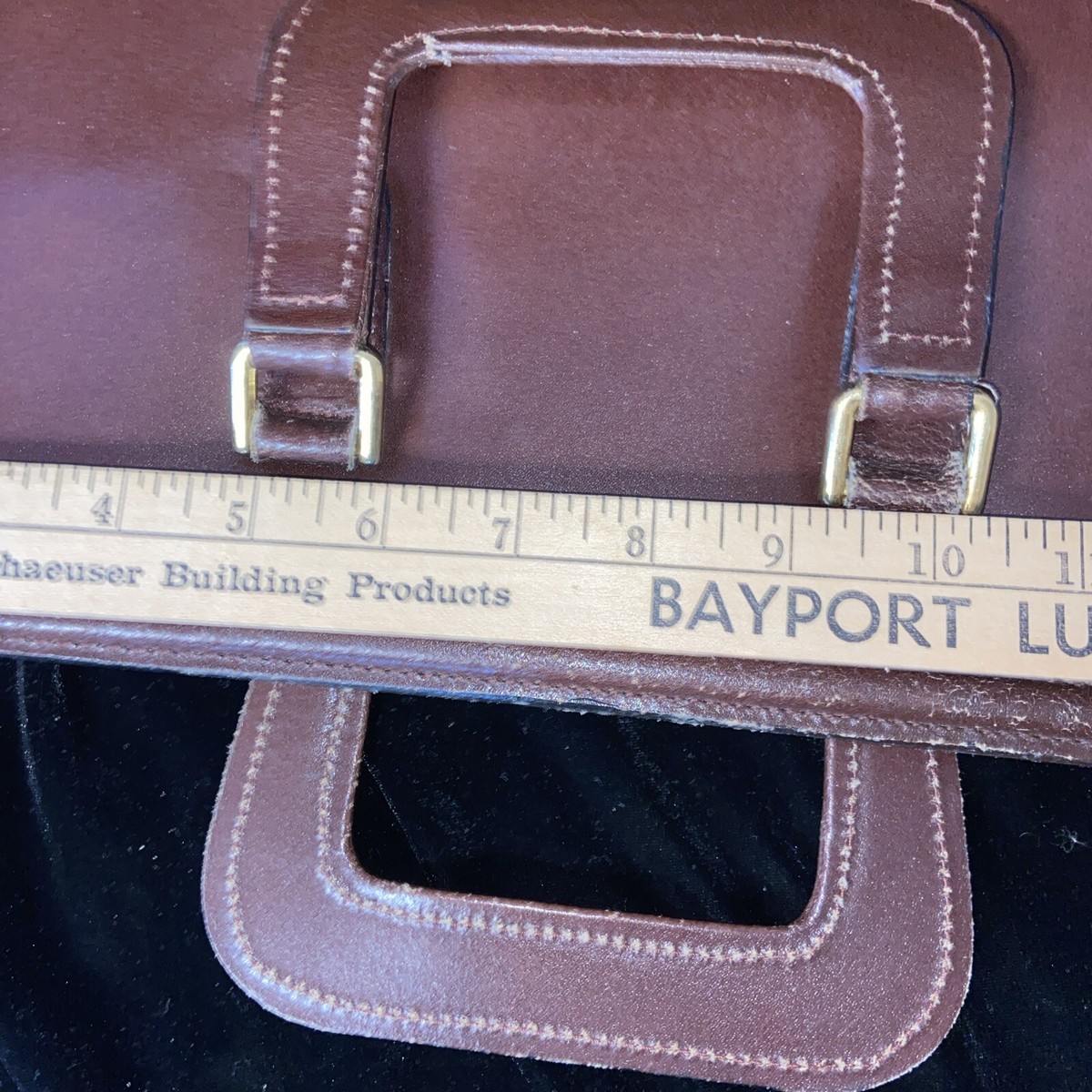 Vintage HIT Briefcase Zip 2 pockets leather 16” X 12” brown