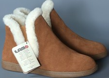 LAMO TARA CHESTNUT Suede  Real Sheepsking Lining Short Boots Sz 7