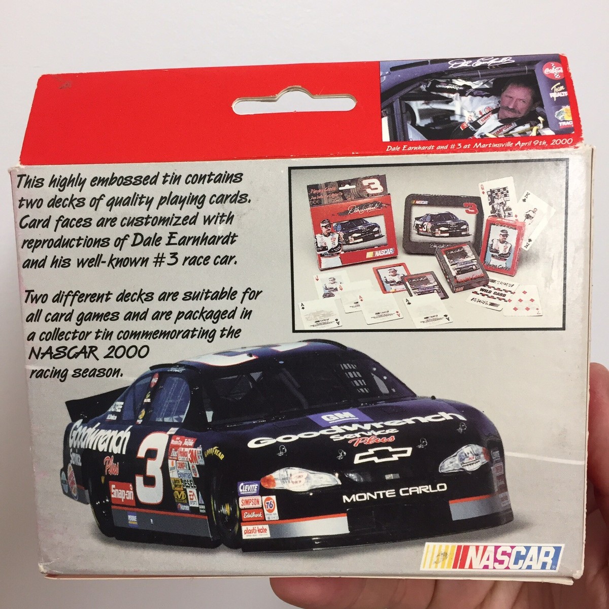 Dale Earnhardt Sr. Playing Cards Two Decks in Collectors Tin 2001