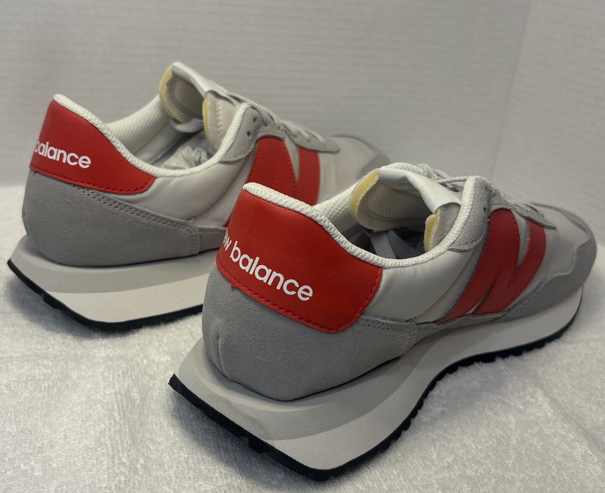 New Balance 237 NB Grey Red White Men 10 Unisex Shoes MS237BO New