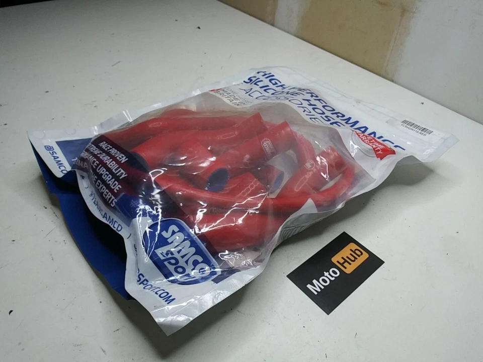 KIT MANGUERA REFRIGERANTE RADIADOR SILICONA ROJO GENUINO SAMCO para 12-19 HONDA CBR 1000 RR Foto 3 de 4