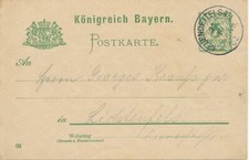 BAYERN ORTSSTEMPEL NEUENDETTELSAU K1 1902 auf 5 Pf Rauten GA nach LICHTENFELS;