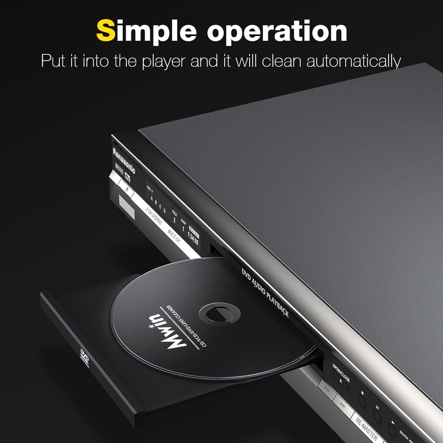 Mwin CD Cleaner Disc for Player, Safe and Effective Laser Lens Cleaning ...