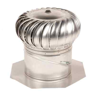 GAF Master Flow 12'' AIC12 Aluminum Internally Braced Wind Turbine Head Vent Base