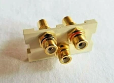 41292-3RI Multimedia Outlet RCA, Red Audio, Black Audio, Yellow Video