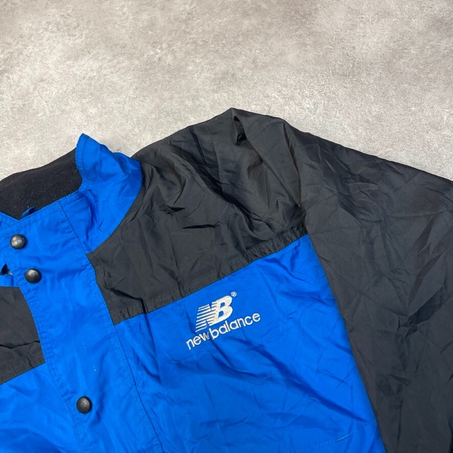 New Balance Rain Jacket Mens Y2K Full Zip Vintage Windbreaker, Blue, XL image 4