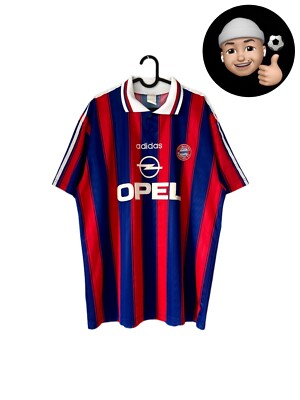 1995 1997 Bayern Germany Adidas Retro Vintage Home Kit Soccer Tee Jersey Shirt