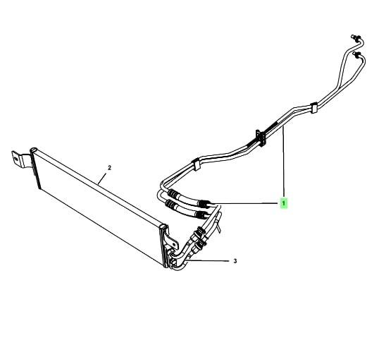 Kit 2 durites refroidissement boite 45RFE pour Jeep Wrangler JK