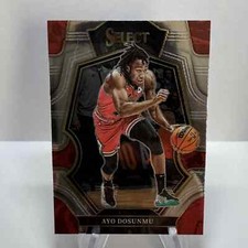 Ayo Dosunmu 2022-23 Panini Select Light Base Red Premier Level #121 Chicago Bull