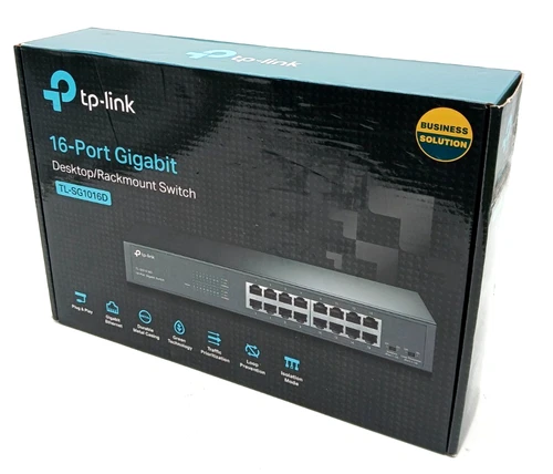 TP-Link 16-port Desktop Rackmount Switch TL-SG1016D PnP Gigabit Ethernet Metal