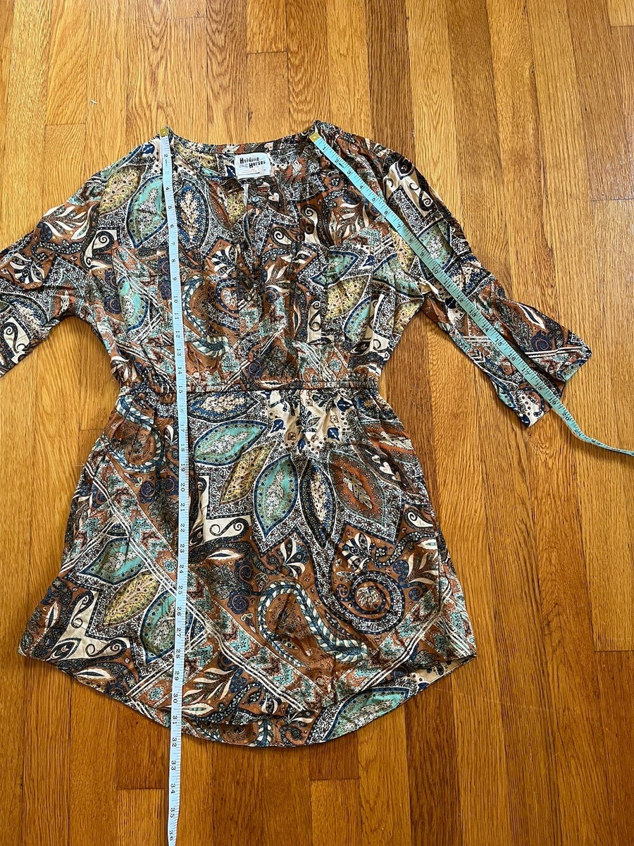 holding horses shirt dress Women's Holding Horses XS Gray Velvet Shirt Dress