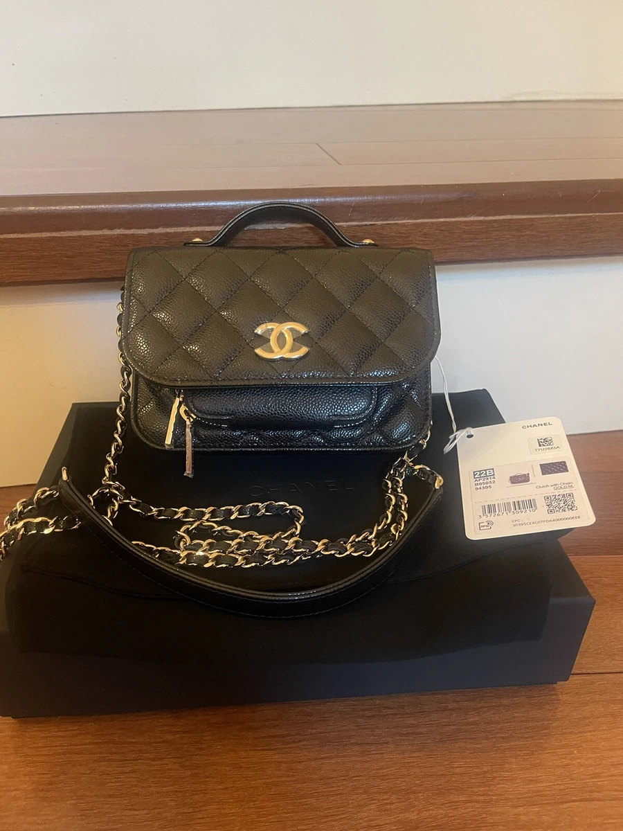 CHANEL Caviar Quilted Large Business Affinity Shopping Bag Black