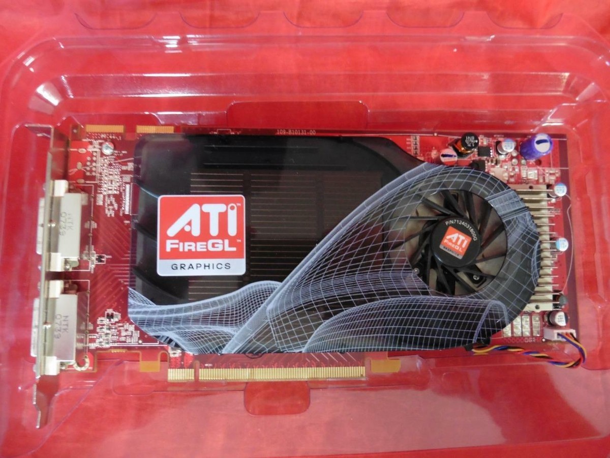 ATI FireGL Graphics Video Card 7124031800G w EVGA DVI to VGA