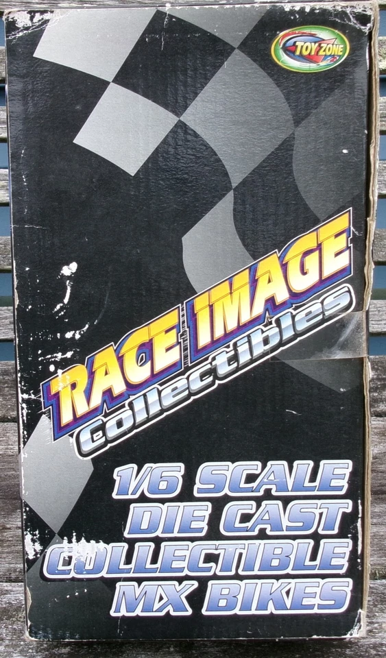 2004 TOY ZONE RACE IMAGE COLLECTIBLES 1:6 CHROME LBZ FREESTYLE KAWASAKI KX250 - Image 4 of 4