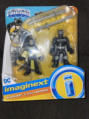 2018 FISHER PRICE IMAGINEXT DC SUPER FRIENDS BLACK BAT & NINJA BATMAN SET FTV07